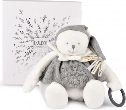 Doudou Plüsch-Eisbär mit Ring 30 cm Grau