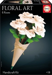 Educa 3D-Puzzle Floral Art – weiße Rosen