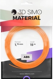 Filament ABS II für 3D-Stifte und 3D-Druck – Set 15 m (orange, schwarz, weiß)