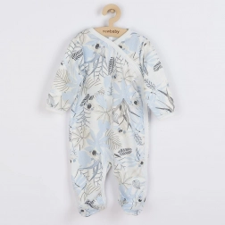 Baby-Strampler aus Baumwolle mit seitlichem Verschluss NEW BABY Lovely blau