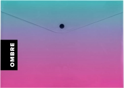 A4-Kuvert mit Druckknopf, ombré rosa
