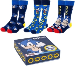 Sonic-Socken-Set – 3 Paar in Geschenkbox