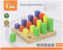 Holz-Steckpuzzle – Farben und Formen