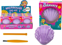 Archäologie-Set Meerjungfrau in Muschel Meißelpinsel