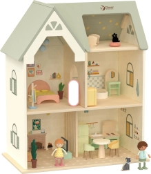 Holzpuppenhaus Cozy Cottage mit Möbeln