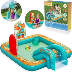 Bestway aufblasbares Wasserspielcenter Retro Groove mit Rutsche und Sprinkler