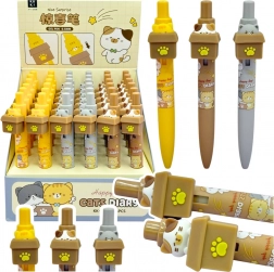 Gelstift mit Katze und blauer Tinte 0,5 mm