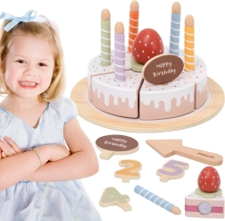 Viga Holz-Geburtstagskuchen zum Schneiden