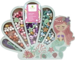 Holz-Perlen in Pastell Meerjungfrau, 400 Stk.