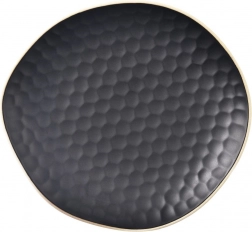 Keramischer Dessertteller TEA TIME 16,5 × 15 cm, schwarz