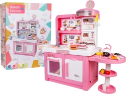 Rosa Mega-Kinderküche mit Zubehör