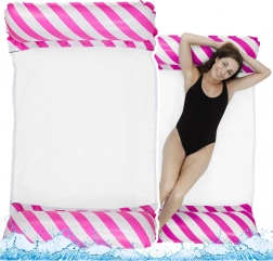 Aufblasbares Wasserschaukelnetz weiß-rosa 120x70 cm