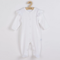 Baby-Strampler aus Baumwolle NEW BABY Practical – weiß für Mädchen