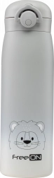 FreeON Kinder-Edelstahl-Thermoskanne 480 ml - Grau