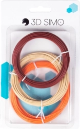 PLA-Filament Pro für 3D‑Stifte und 3D‑Druck – Set 15 m (braun, haut, orange)