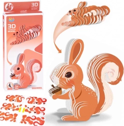 3D-Puzzle Kartonmodell Eichhörnchen DIY, 35 Teile