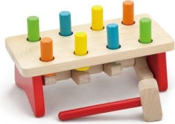 Holz-Klopfbank mit bunten Stiften VIGA