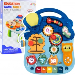 Interaktiver Lerntisch 6-in-1 mit Lichtern und Tönen, pastell