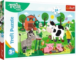 Puzzle 24 Maxi Die Treflik-Familie auf dem Land TREFL