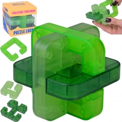 Logisches 3D-Puzzle Puzzle Lock – grüner Würfel