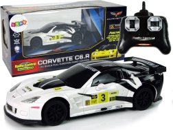 Sport-Rennwagen R/C 1:24 Corvette C6.R weiß mit Lichtern