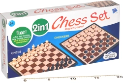 Magnetisches Schach und Dame 2-in-1