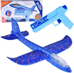 Spaßiges Schaumstoffflugzeug mit LED-Leuchten, abgeschossen aus einer Pistole