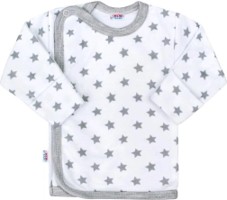 Babyhemd New Baby Classic II grau mit Sternchen