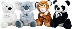 Plüsch-Wildtier mit Jungtier 28 cm – Panda, Koala, Tiger oder Eisbär