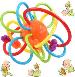 Sensorischer Beißring für Babys mit Rassel – Variante A
