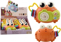 Interaktiver Krebs mit Rassel und Projektor, orange