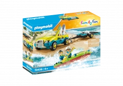 PLAYMOBIL FAMILY FUN Strandauto mit Bootsanhänger