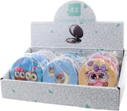 Taschenspiegel mit Eulenmotiv