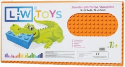 Orange Bauplatte JUNIOR 16x32 Noppen