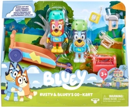 Bluey Gokart Figuren Set mit 2 Hundefiguren