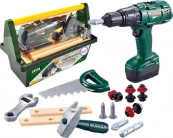 Großes Werkzeugset für Kinder Woopie mit Bohrmaschine, 15 Elemente