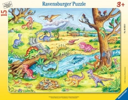 Einlegepuzzle Dinosaurier 15 Teile