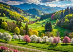 Puzzle Frühling Spaziergang 500 Teile