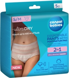 Canpol babies Einweg-Wochenbett-Slips mit Einlage 2in1 S/M, 5 Stk