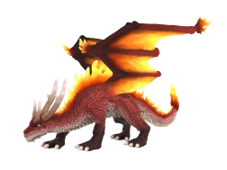 Mythischer Drache Feuerfigur