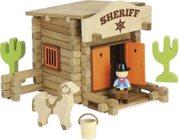 Jeujura Holzbaukasten Sheriffstation, 80 Teile