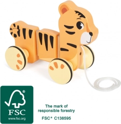 Holz-Ziehtier Tiger small foot