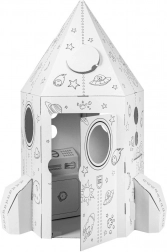 Kartonaus Rakete für Kinder zum Selberbauen