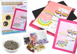 DIY Set Pailletten Pins Lama Bunter Rahmen