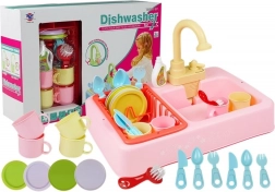 Buntes Waschbecken mit Wasser + Zubehör