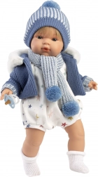 Realistische Puppe SASHA mit Geräuschen und weichem Körper - 38 cm