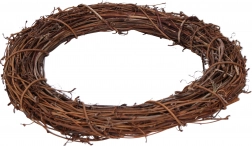 Dekorativer Rattan-Kranz 25 cm