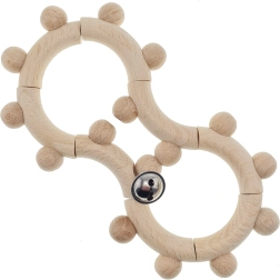 Holz Rassel mit Glöckchen