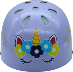 Multisport-Helm mit Einhornmotiv, violett, Größe M (55–58 cm)