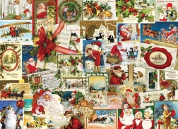 Puzzle Vintage Weihnachtskarte 1000 Teile